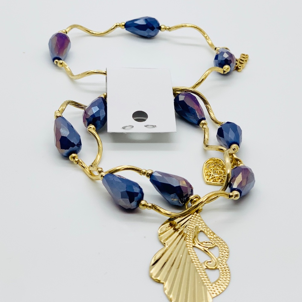 Peruvian Glass Bead Charm Bracelet Set